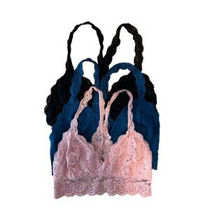 Bundle of 3 Youmita Floral Lace bralettes